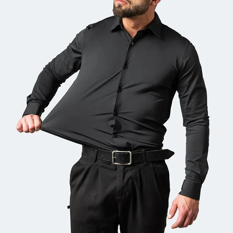 Camisa Social Masculina de Elastano