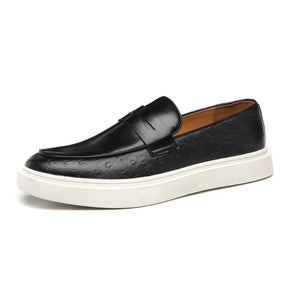 Mocassim Casual Slip On Masculino de Couro Genuíno